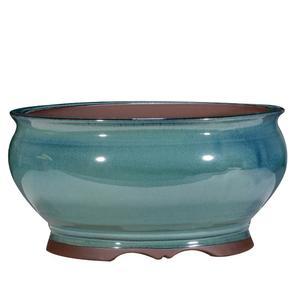 원형 분재화분 도자기 유약 로비 테이블 유약분 스 중형 세트 토분 특대형 거실 산호색