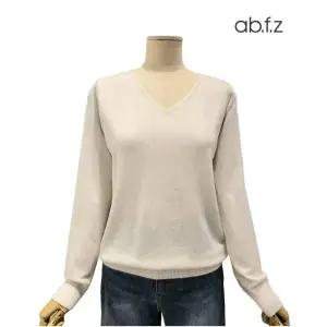 [롯데백화점]abfz V넥 솔리드 긴팔 니트 APA5HW40G