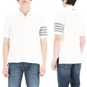 [톰브라운] 사선완장 MJP136G 07976 100 톰브라운 루프탭 반팔 폴로 티셔츠 피케 티셔츠 카라 티셔츠