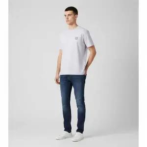 [메종키츠네] 소프트 모브 남성 볼드 폭스헤드 반팔 티셔츠 150812506