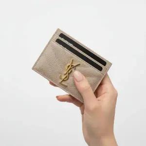 [생로랑] 마틀라세 레더 카드지갑 다크 베이지 423291 BOW01 2721 150508834