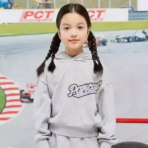 [팬콧키즈] 리프레시 오버핏 크롭 후디(MELANGE GREY)