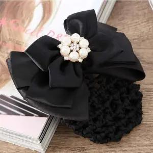 리본 639GUH79 헤어망(블랙) 올림머리헤어망 머리그물망