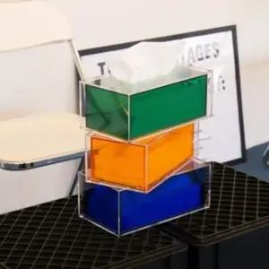 사각 아크릴 티슈 케이스