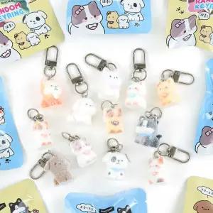 핑크풋 플로키 애니멀 랜덤 키링 60개입랜덤키링 f380