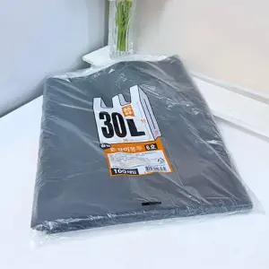 손잡이 봉투 6호 30L 검정 100매 38x15x63/비닐/포장/분리/수거/재활용/대용량/학교/유치원/어린이집/사무
