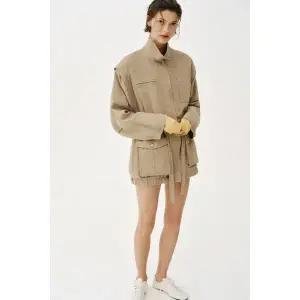 [국내배송] 자라 ZARA 롱 하이넥 재킷 - 브라운 토프 956473