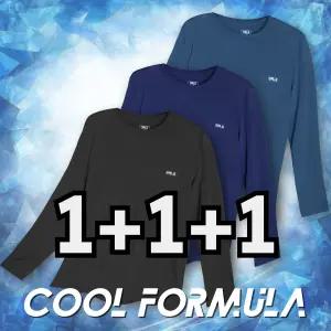 [3장] macci(마찌) 냉감스트라이프 긴팔 기능성 냉감 쿨링 스판 스트라이프 티셔츠 여름 야외 스포츠 작업복