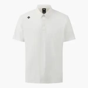 데상트골프웨어 VQA DR22MFTS4L-BWTG 남여공용 등판 그래픽 카라 반팔 티셔츠 / Br