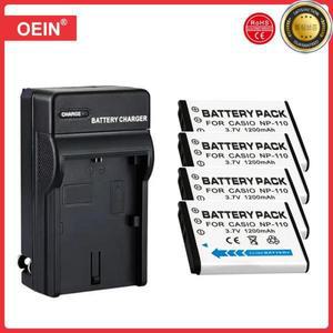 카시오 엑실림 줌 EX-Z2000 시리즈용 카메라 배터리 NP-110 Z2000BK 1200mAh 4 개