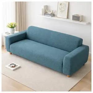 모던체인지 3인용 소파커버 패브릭 올커버 고탄력 신축 밴딩 고정폼포함 블루