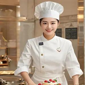 파티쉐 조리복 반팔 원단 제과제빵 쉐프복 통기성 요리사