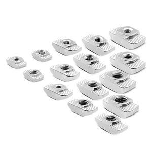 슬라이딩 T 슬롯 팝너트 M6/M8  3030 4040  알루미늄 압출 프로파일용 반원형 탄소강 니켈 도금