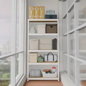 J2K 조립식 앵글 선반 5단 무볼트 철제 창고 베란다 (900x400x1800)