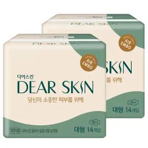 [롯데백화점]깨끗한나라 깨끗한나라 디어스킨 에어엠보 대형 14개입x2팩