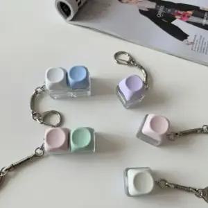 컬러 팔레트 키캡 키링 굿즈 클리커 청축 키보드 키링 클릭커 1구 2구 키홀더 백참