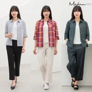 26SS 마담4060 선염체크 시어서커 셔츠 자켓 3종