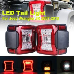 지프 랭글러용 LED 후미등 JK 2007-2018 자동차 조명 어셈블리 후면 램프 브레이크 주간 신제품