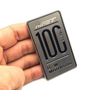 bmw 호환 R 18 RnineT 719 오토바이 100주년 기념 메탈 배지 스티커 3D 와이어 드로잉