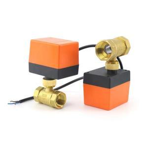 1/2 3/4 1 브라스 2 - 위치 3 선 전동 볼밸브 공칭 통경 DN15/DN20/DN25 이중 제어 전자석 AC220V DC12V 통