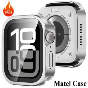애플 호환 워치 울트라 3 49mm 11 10 46 42mm용 메탈 케이스 방수 알루미늄 합금 풀 프로텍터 아이워치 987
