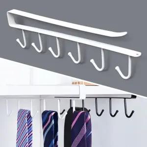 선반 후크고리 6구 화이트 틈새걸이 주방 옷장 진열 틈새다용도걸이