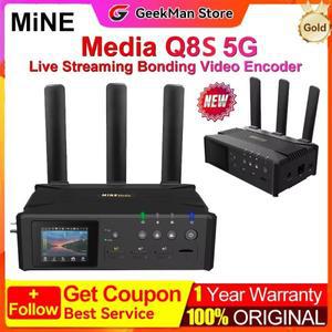Ucast MiNE Media Q8S 4G/5G HDMI-/SDI 본딩 라이브 스트리밍 인코더 휴대용 모바일 야외 방송 용