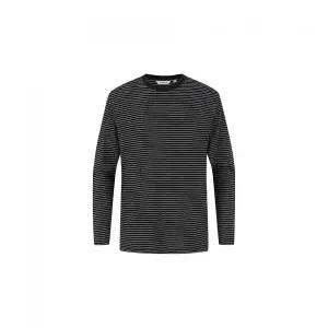 지오지아 스트라이프 라운드 긴팔티 ABF2TR1001SBK