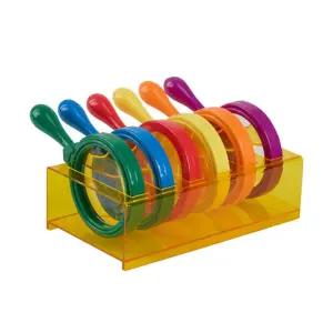 어린이 유치원생 관찰학습 돋보기 6종 보관거치대 세트 확대경 곤충 체험