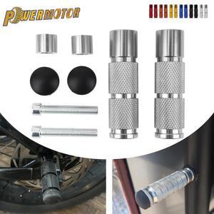 오토바이 범용 발판 풋페그 페달 CNC 알루미늄 야마하 혼다 가와사키 125 300 액세서리 ATV 더트 바이크용