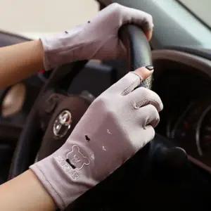 운전 스포츠 장갑 에어홀 미끄럼 자외선 여성 스포츠 장갑 여름 골프 차단 손등 커버