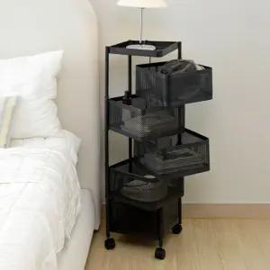 철제 5단 이동식 서랍 트롤리 수납함