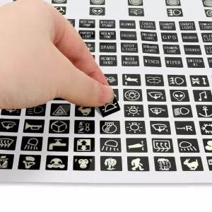 차량용 스위치 라벨 스티커 방수 범용 계기판 버튼 발광 회로 데칼 어둠 속에서 빛나는