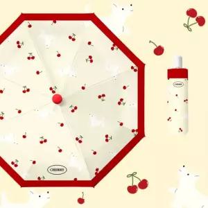 체리 도그 3단 자동우산 uv자외선 차단 암막 우산 겸 양산 튼튼한 우양산