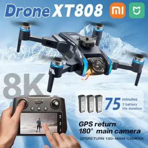 드론액세서리 Xiaomi Mijia XT808 GPS 드론 전문 8K HD 듀얼 카메라 브러시리스 모터 회피 WIFI FPV Foldab