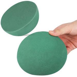 2개입 꽃꽂이용 플로럴 폼 반구형 그린 드라이 흡수 플라워 베이스 웨딩 센터피스 아치 공예 장식용