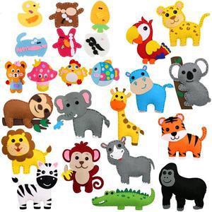 어린이 바느질 키트 숲속 동물 공예 DIY 플러시 초보자 교육용 장식품 토이