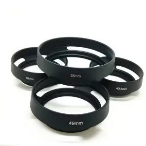 40.5 43 46 49 52 55 58 62 67mm 검정색 통풍 곡선 금속 카메라 렌즈 후드 Leica M for Pentax canon Sony