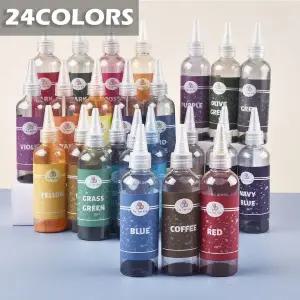 의류염색약 옷감 섬유 부분염색 24 패브릭 타이 염료 파우더 안료 의류 개조 착색 희석 염색