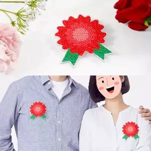 카네이션 보석십자수 브로치 만들기 어버이날 스승의날 만들기재료 (20개) 무료배송