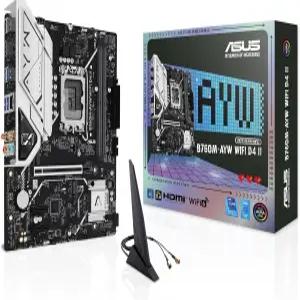 ASUS B760M-AYW WiFi D4 II 인텔 B760 LGA 1700 microATX 메인보드 PCIe 5.0 x16 지원 M.2 슬롯 2개 DDR4