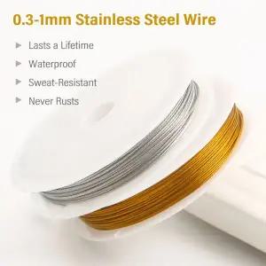 올챙이캡 03-1mm 강력 비즈 와이어 주얼리 메이킹 팔찌 목걸이