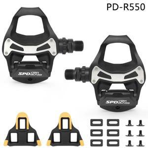 시마노 호환 105 PD R550/R540 로드 바이크 페달 카본 셀프 록킹 클릿 포함 자전거 부품