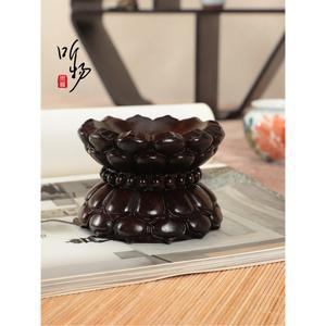 연꽃 불상 받침대 보살 사찰 월넛 진열품 좌불상 소형 단일상품 다이 높이 석가모니 통목