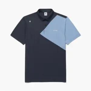 르꼬끄골프반팔티 KQF GQ221MTS59-CHCL 남성 컬러 블럭 폴로 티셔츠 CHARCOAL