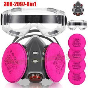 유기 증기/포름알데히드에 타입 2097/6001/6002/6003/6006 필터 재사용 가능 308 가스 호흡기 마스크