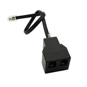 25CM RJ10 스플리터 4P4C 커플러 1 웨이 RJ9 전화 케이블 어댑터 통신 장비에 적합