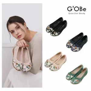 편하고 통기성 좋은 [지오베] 플라워 메쉬 컴포트 단화(천연가죽)