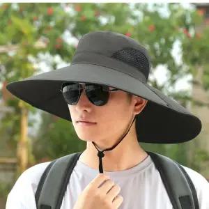 남성 여름 캠핑 사파리 모자 햇빛 자외선 차단 등산 챙모자 사파리 챙 모자 여름