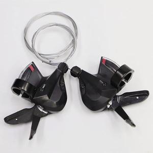 MTB 자전거 기어 브레이크 레버 세트 시프터 3/8 Shimano 호환 변속기 핑거 피벗 용 속도 케이블